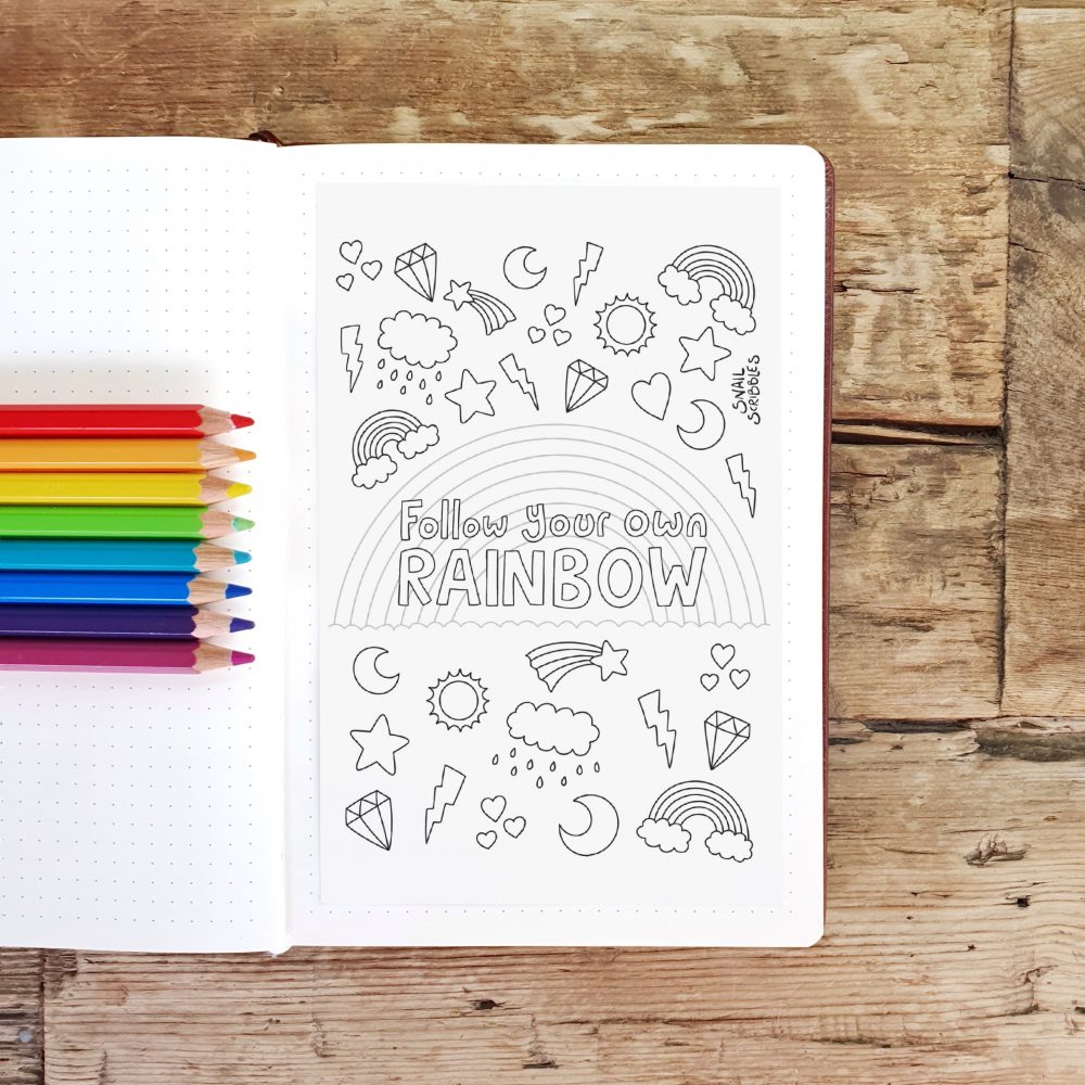 Follow Your Own Rainbow Printable Habit Tracker