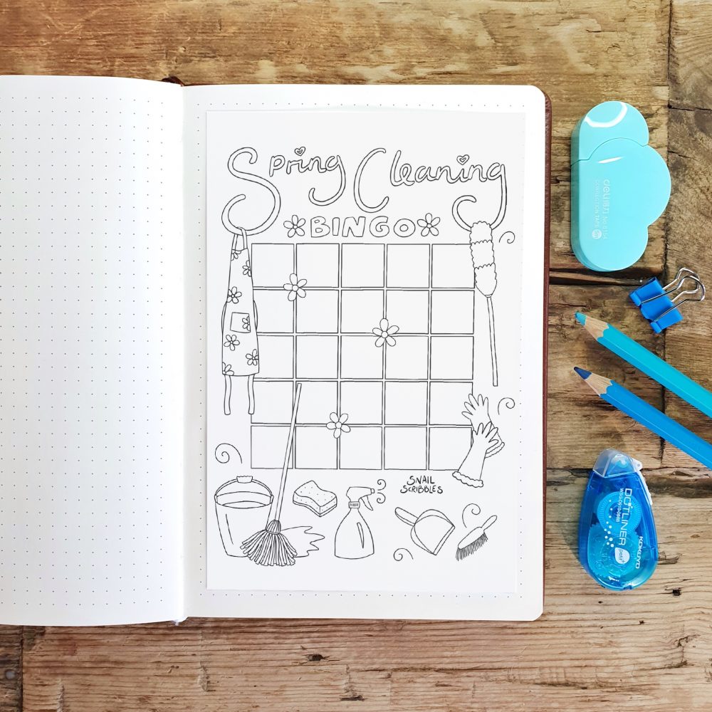 Spring Cleaning Bingo Journal Printable