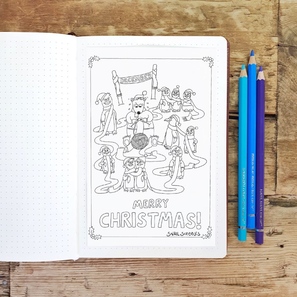 December Polar Bear Printable