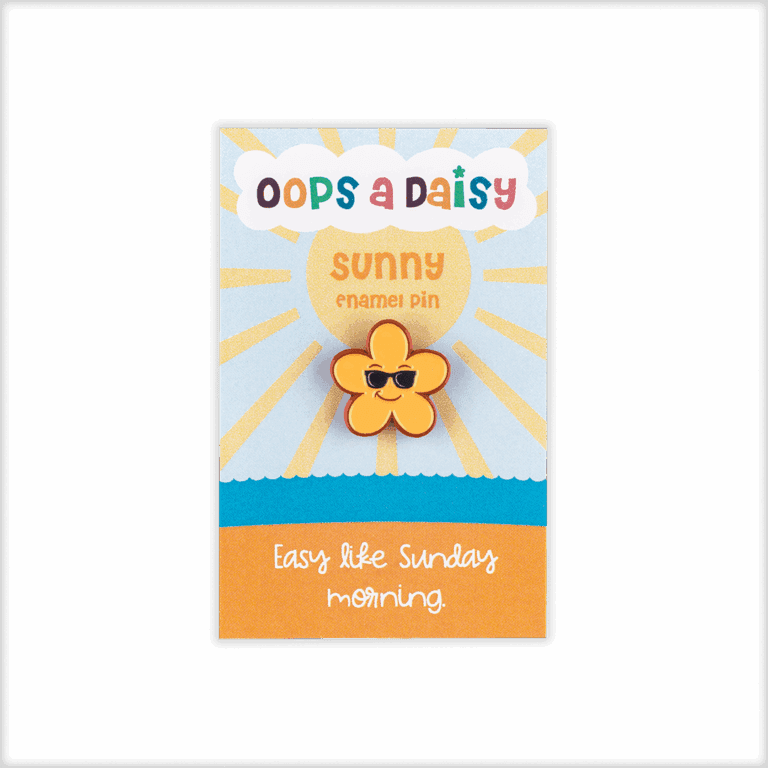 Enamel Pin Badge - Orange Daisy - TRANS