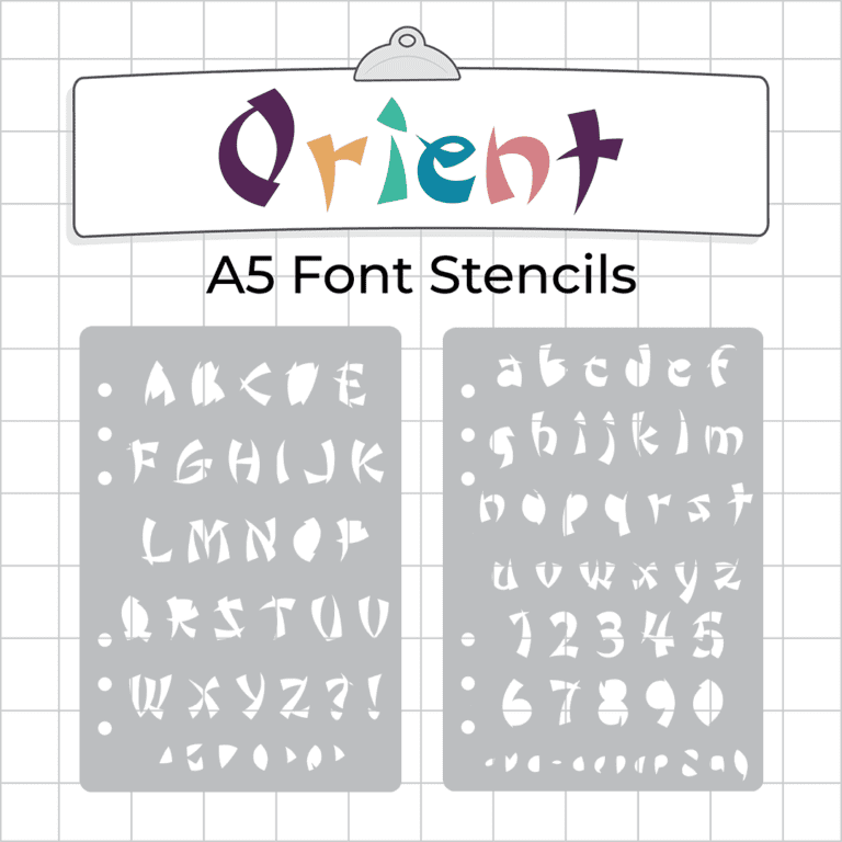 F26 F27 - Orient Font Stencil - ICON