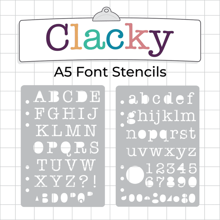F30 F31 - Clacky Font Stencil - ICON