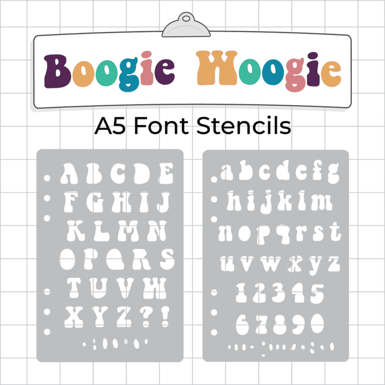 F32 F33 - Boogie Woogie Font Stencil - ICON