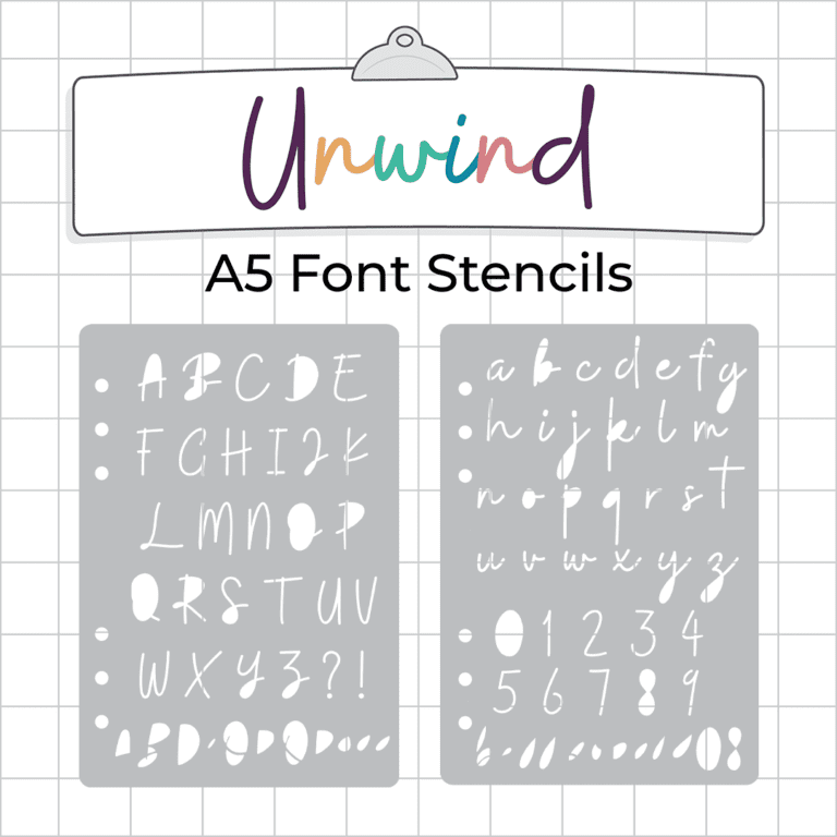 F34 F35 - Unwind Font Stencil - ICON