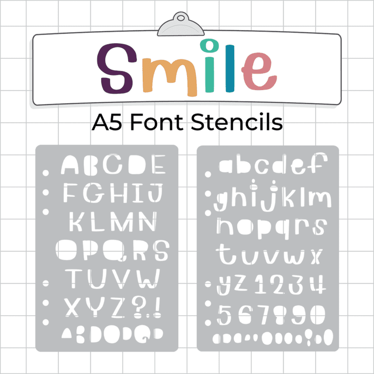 F38 F39 - Smile Font Stencil - ICON