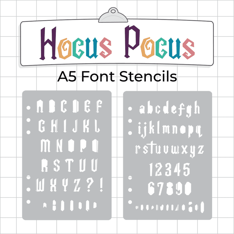 F46 F47 - Hocus Pocus Font Stencil - ICON