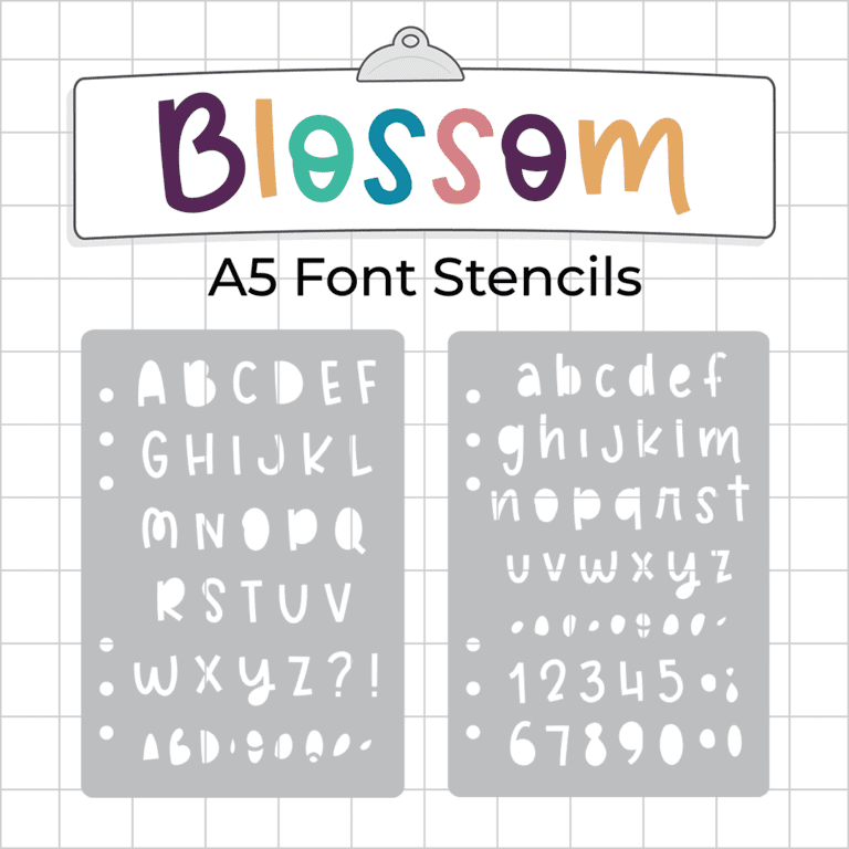 F50 F51 - Blossom Font Stencil - ICON