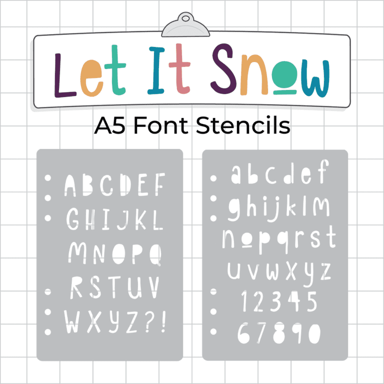 F60 F61 - Let It Snow Font Stencil - ICON