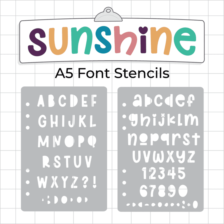 F64 F65 - Sunshine Font Stencil - ICON