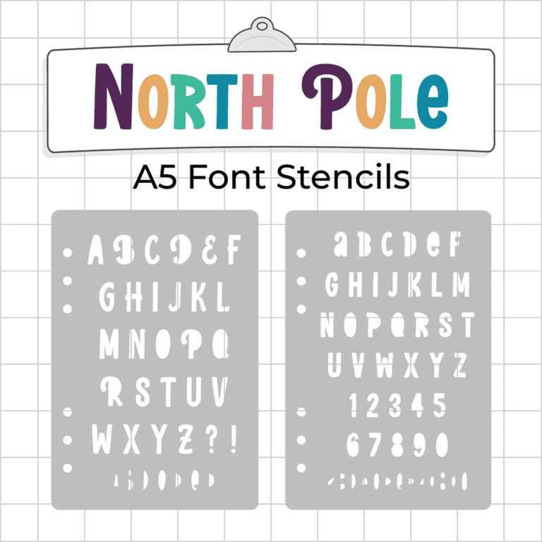F70 F71 - North Pole Font Stencil - ICON