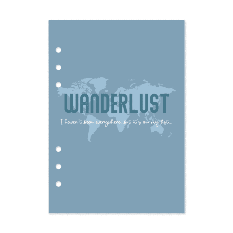 HD011 - Wanderlust - Hybrid Planner Dashboard