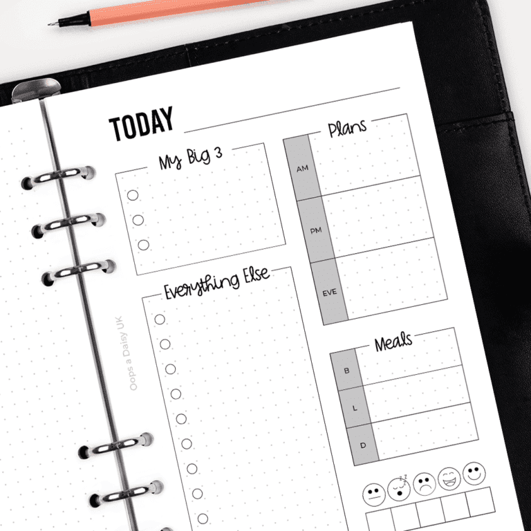 HI006 - Daily Planner Inserts - Hybrid Planner SINGLE - ICON