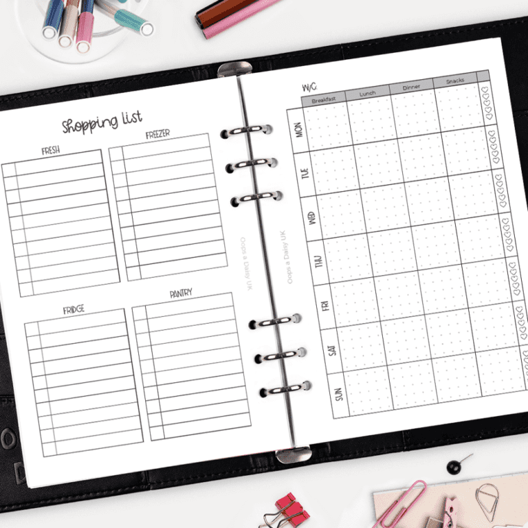 HI010 - Meal Planner Inserts - Hybrid Planner - ICON
