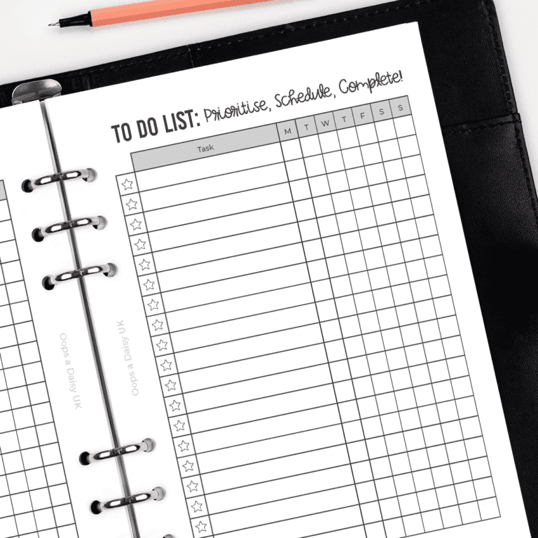 HI014 - Rolling To Do List Planner Inserts - Hybrid Planner SINGLE - ICON