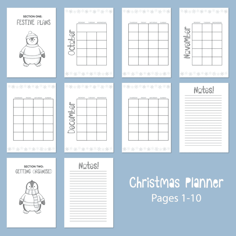 HI016 Christmas Planning - Hybrid Planner Inserts - PAGES 1-10