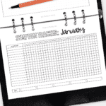 HI026 Monthly Symptom Tracker - Hybrid Planner Inserts SINGLE - ICON