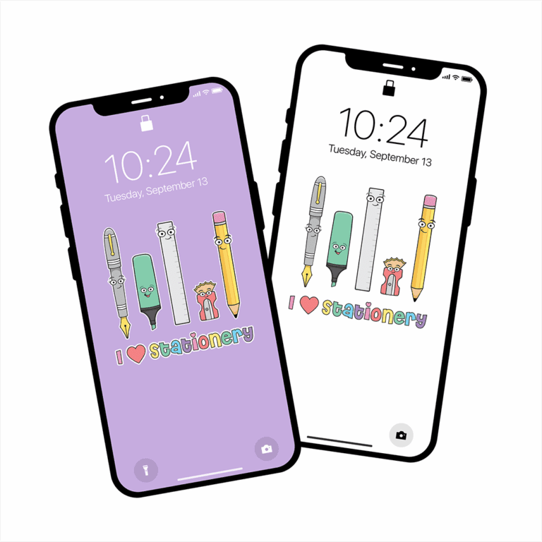 I Love Stationery Phone Wallpapers X2 - ICON