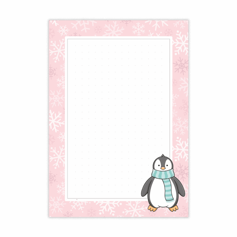 NPA6002 Festive One - A6 Penguin Notepad - TRANS