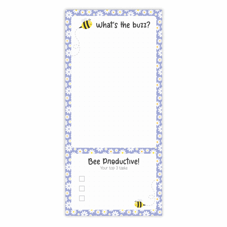 NPDL002 DL Notepad - Busy Bee - TRANS