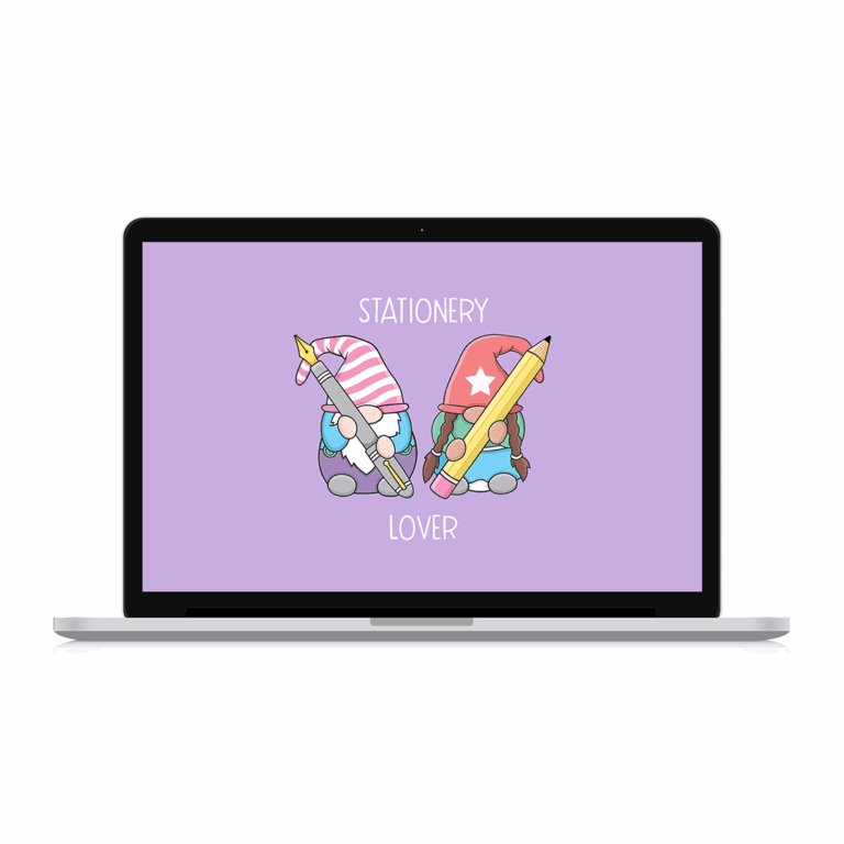 Stationery Gonk - Desktop Wallpaper - MOCKUP