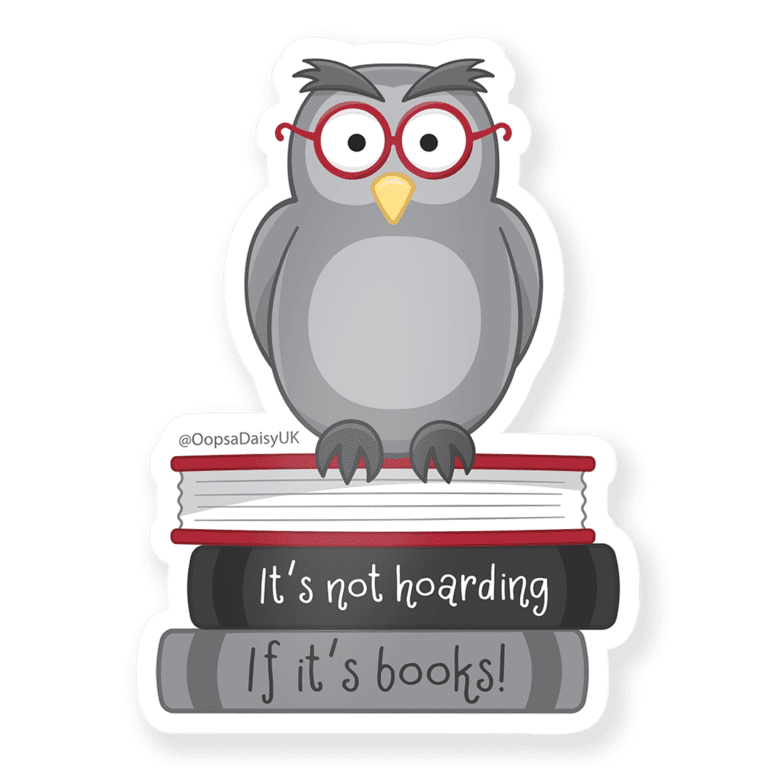 VIN019 Book Owl - Vinyl Sticker - ICON