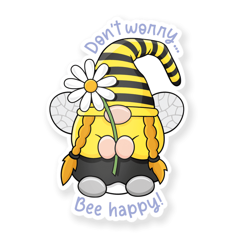 VIN021 Bumble Bee Gonk - Vinyl Sticker - ICON