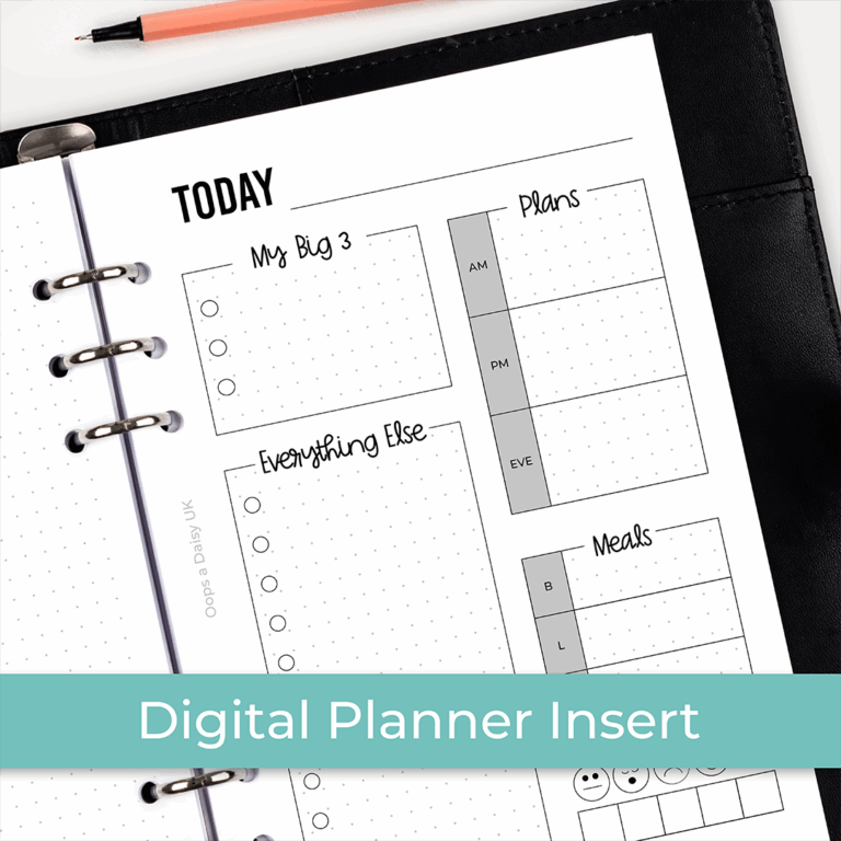 XDIG-HI006 - Daily Planner Inserts - Hybrid Planner SINGLE - ICON