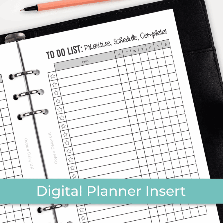 XDIG-HI014 - Rolling To Do List Planner Inserts - Hybrid Planner SINGLE - ICON