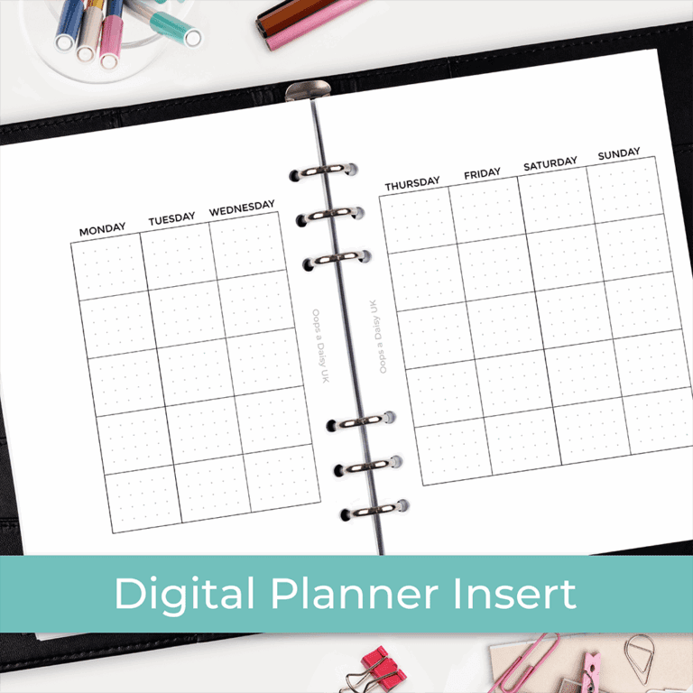 XDIG-HI021 - Hybrid Planner Insert - Monthly Undated - ICON